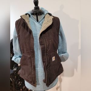 Ladies Carhartt vest. Brown, size xs